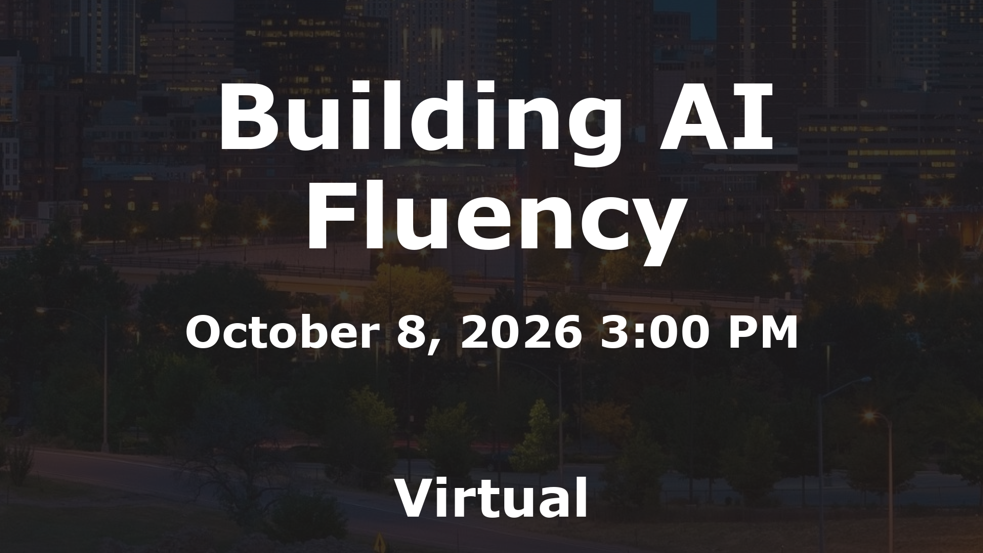 Building AI Fluency event image
